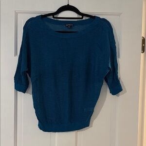 Express Women's Teal Crew Neck Sweater